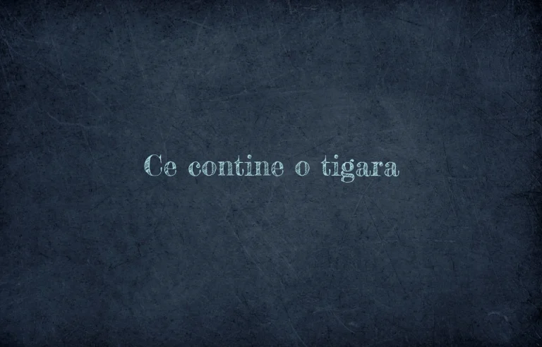 ce contine o tigara