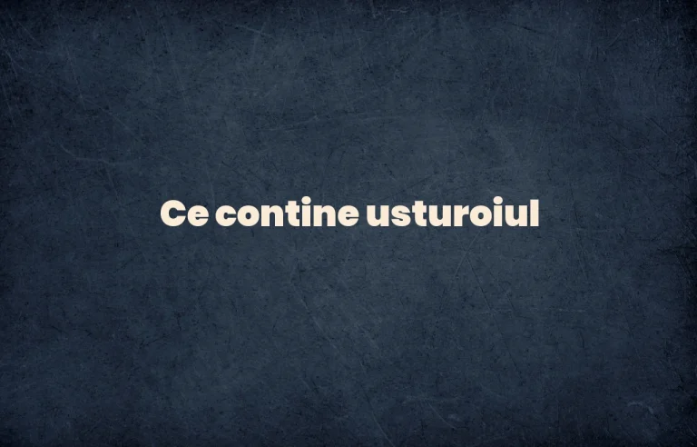 ce contine usturoiul