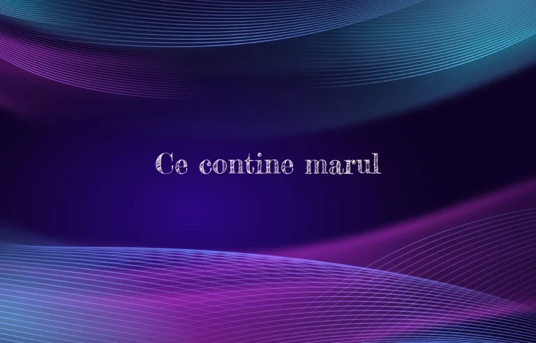 ce contine marul