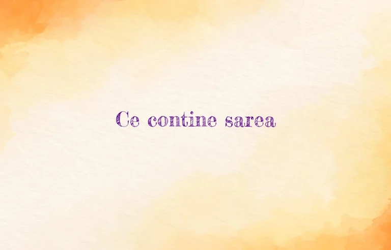 ce contine sarea