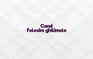 cand folosim ghilimele