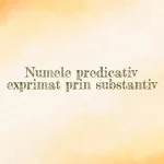 nume predicativ exprimat prin substantiv