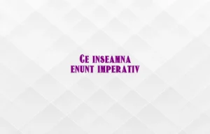 ce inseamna enunt imperativ